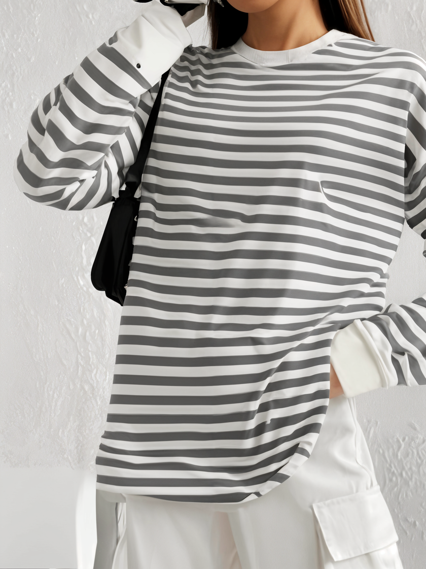 Mack Jonney Women Striped T-Shirt || T-Shirt for Women || Full Sleeve T Shirt || T-Shirt