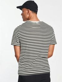 Mack Jonney Oversized | Loose Fit | Half Sleeves 100% Cotton Round Neck Striped T-Shirt for Men