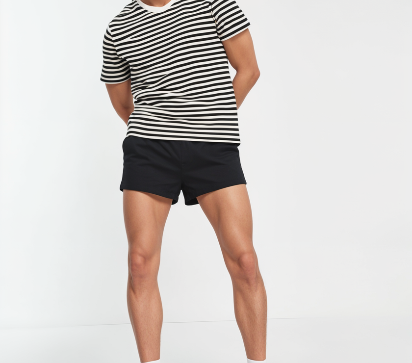Mack Jonney Oversized | Loose Fit | Half Sleeves 100% Cotton Round Neck Striped T-Shirt for Men