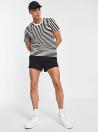 Mack Jonney Oversized | Loose Fit | Half Sleeves 100% Cotton Round Neck Striped T-Shirt for Men
