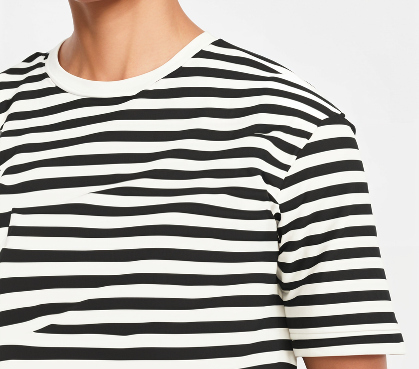 Mack Jonney Oversized | Loose Fit | Half Sleeves 100% Cotton Round Neck Striped T-Shirt for Men