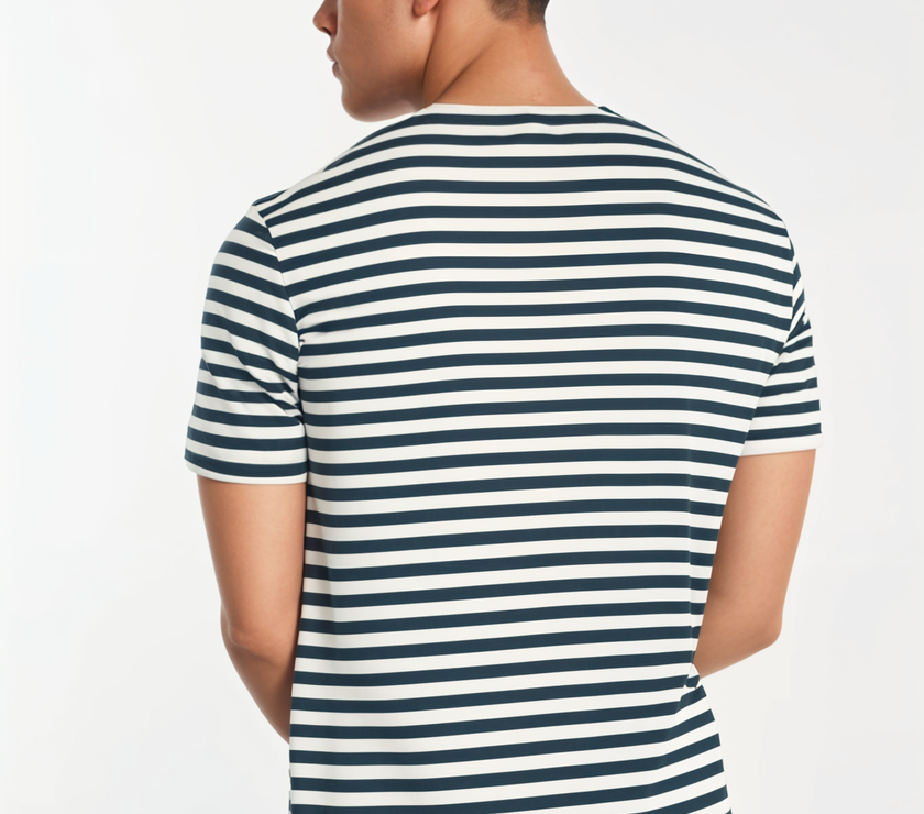 Mack Jonney Oversized | Loose Fit | Half Sleeves 100% Cotton Round Neck Striped T-Shirt for Men