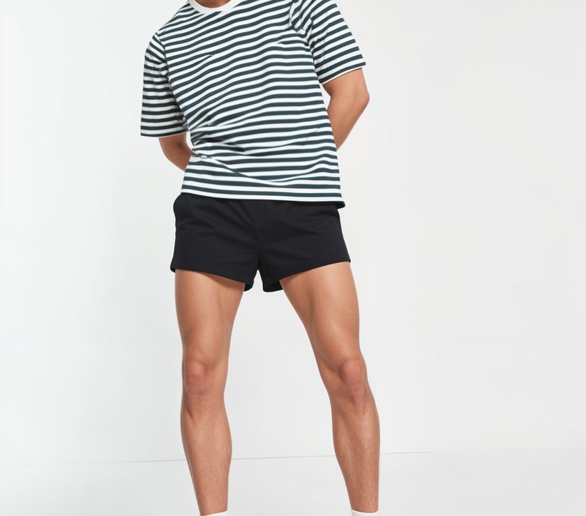 Mack Jonney Oversized | Loose Fit | Half Sleeves 100% Cotton Round Neck Striped T-Shirt for Men