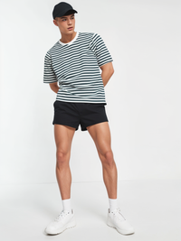 Mack Jonney Oversized | Loose Fit | Half Sleeves 100% Cotton Round Neck Striped T-Shirt for Men