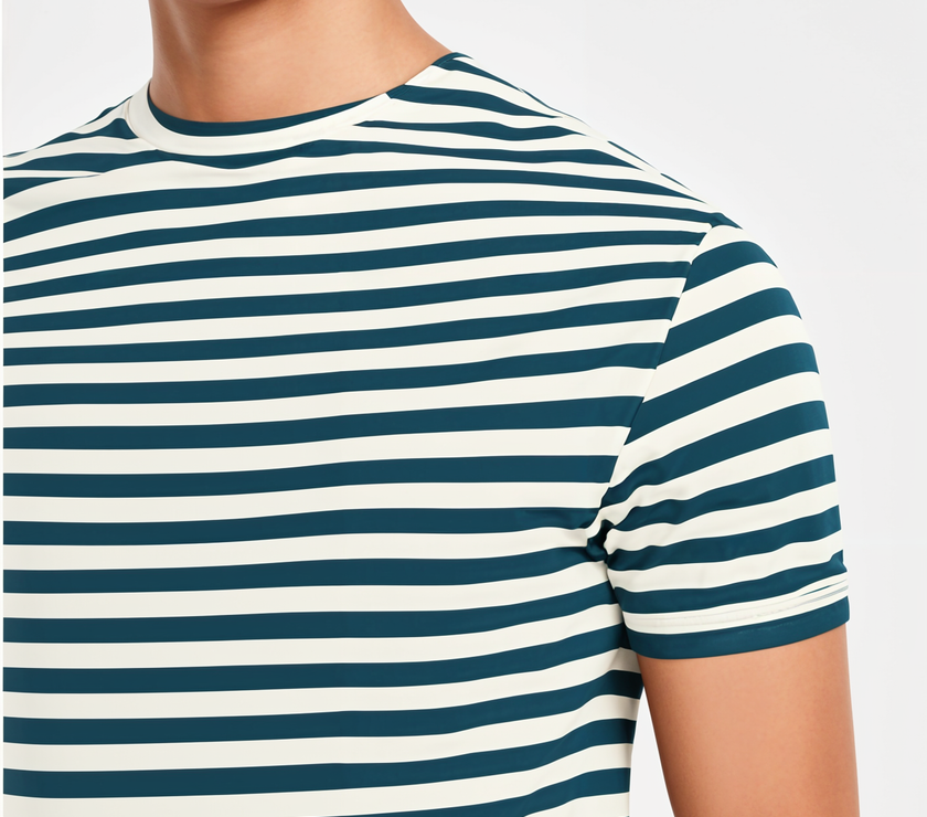 Mack Jonney Oversized | Loose Fit | Half Sleeves 100% Cotton Round Neck Striped T-Shirt for Men