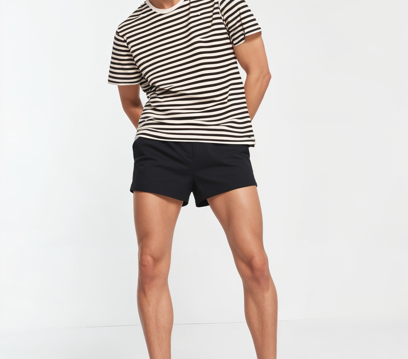 Mack Jonney Oversized | Loose Fit | Half Sleeves 100% Cotton Round Neck Striped T-Shirt for Men