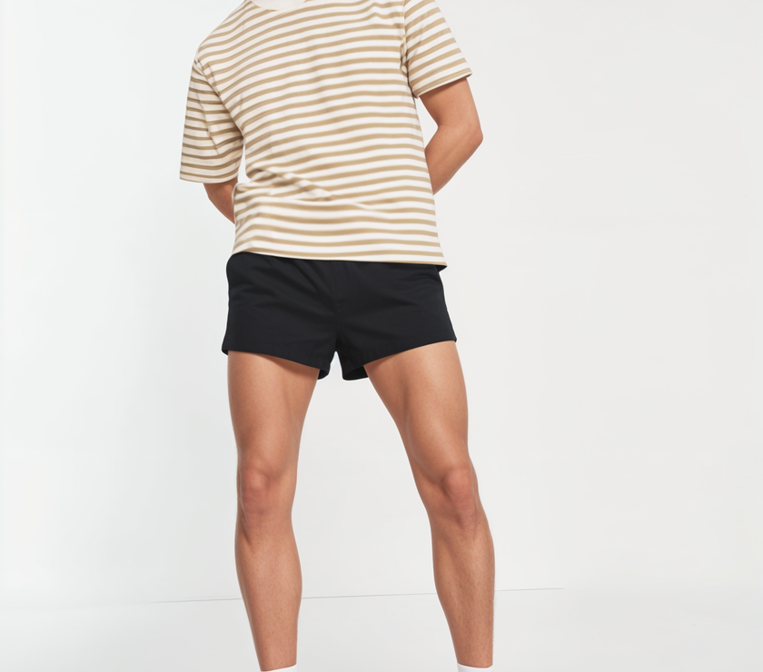 Mack Jonney Oversized | Loose Fit | Half Sleeves 100% Cotton Round Neck Striped T-Shirt for Men