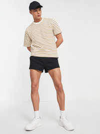 Mack Jonney Oversized | Loose Fit | Half Sleeves 100% Cotton Round Neck Striped T-Shirt for Men