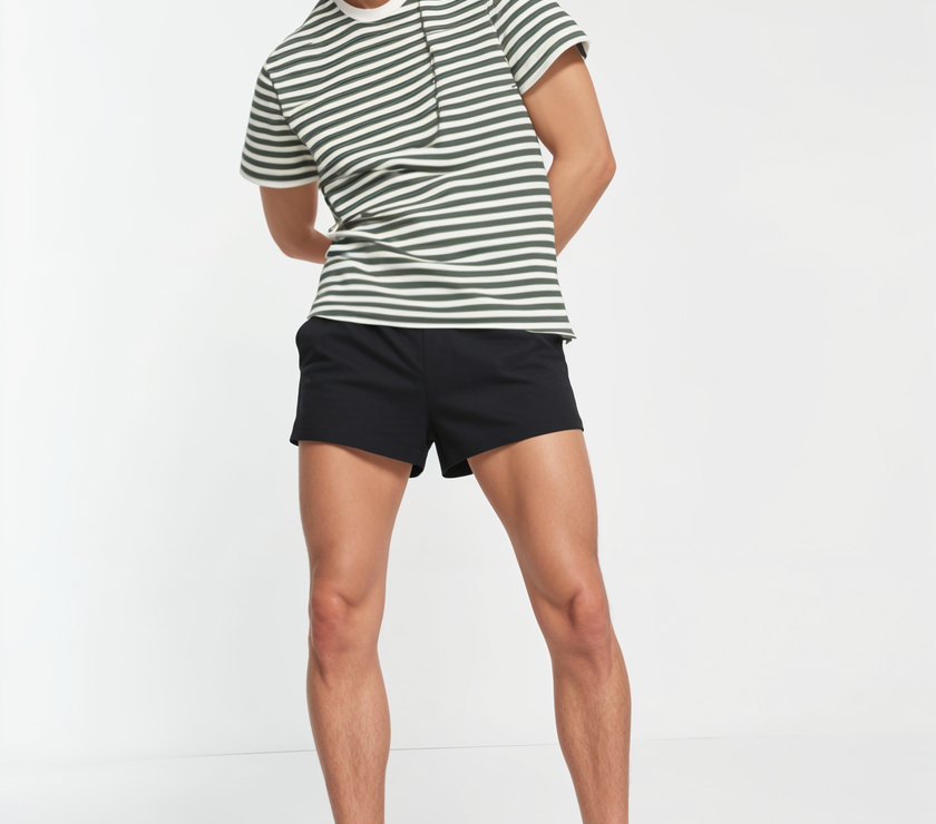 Mack Jonney Oversized | Loose Fit | Half Sleeves 100% Cotton Round Neck Striped T-Shirt for Men