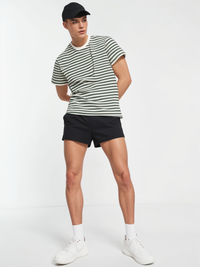 Mack Jonney Oversized | Loose Fit | Half Sleeves 100% Cotton Round Neck Striped T-Shirt for Men