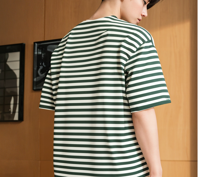 Mack Jonney Oversized | Loose Fit | Half Sleeves 100% Cotton Round Neck Striped T-Shirt for Men