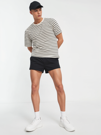 Mack Jonney Oversized | Loose Fit | Half Sleeves 100% Cotton Round Neck Striped T-Shirt for Men