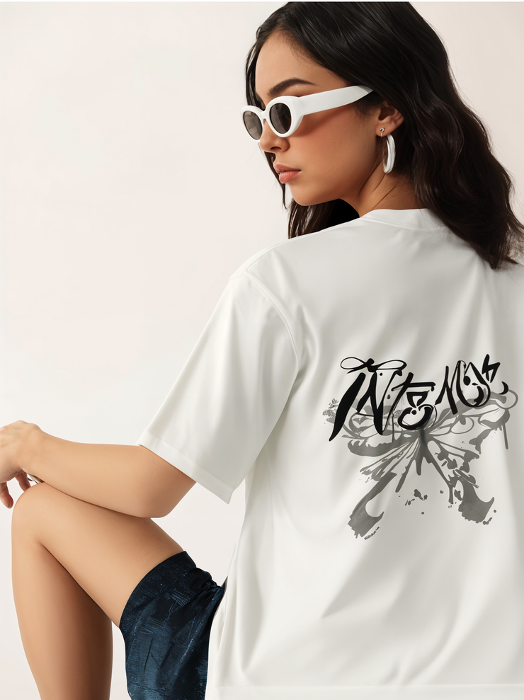 MACK Jonney Oversized | Loose Fit | Half Sleeves 100% Cotton Round Neck Printed T-Shirt for Women