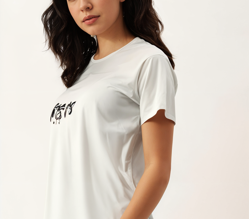 MACK Jonney Oversized | Loose Fit | Half Sleeves 100% Cotton Round Neck Printed T-Shirt for Women