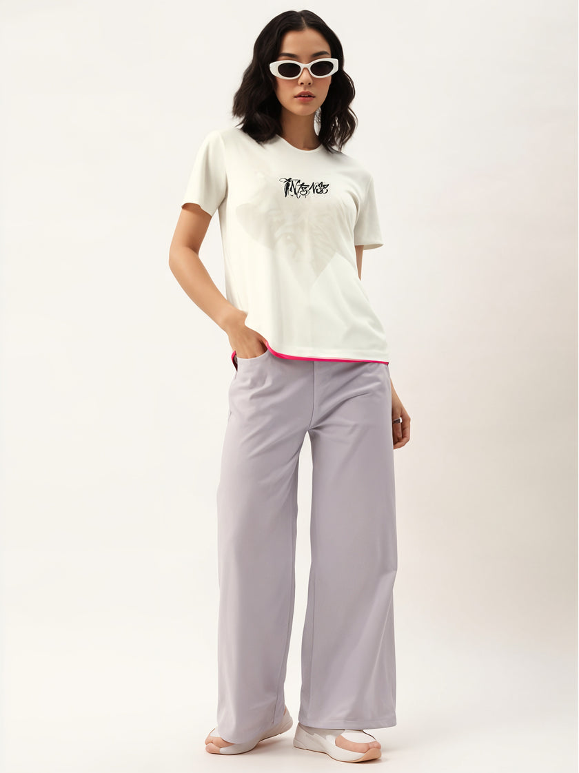 MACK Jonney Oversized | Loose Fit | Half Sleeves 100% Cotton Round Neck Printed T-Shirt for Women