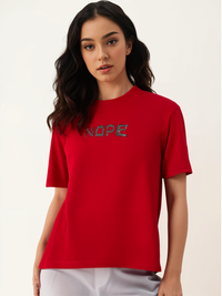 MACK Jonney Oversized | Loose Fit | Half Sleeves 100% Cotton Round Neck Printed T-Shirt for Women