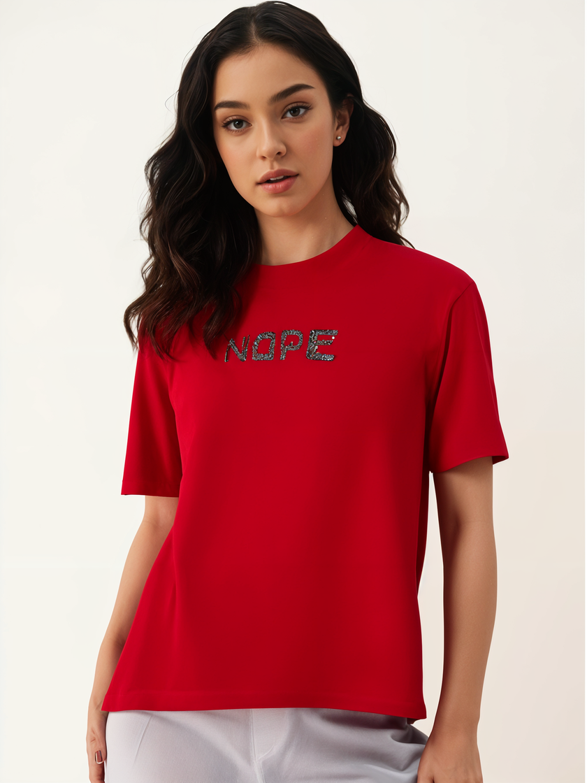 MACK Jonney Oversized | Loose Fit | Half Sleeves 100% Cotton Round Neck Printed T-Shirt for Women