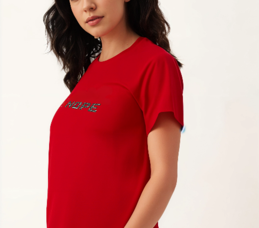 MACK Jonney Oversized | Loose Fit | Half Sleeves 100% Cotton Round Neck Printed T-Shirt for Women