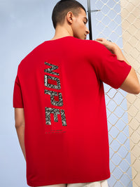 MACK Jonney Oversized | Loose Fit | Half Sleeves 100% Cotton Round Neck Printed T-Shirt for Men