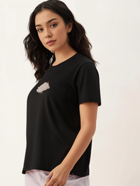 MACK Jonney Oversized | Loose Fit | Half Sleeves 100% Cotton Round Neck Printed T-Shirt for Women