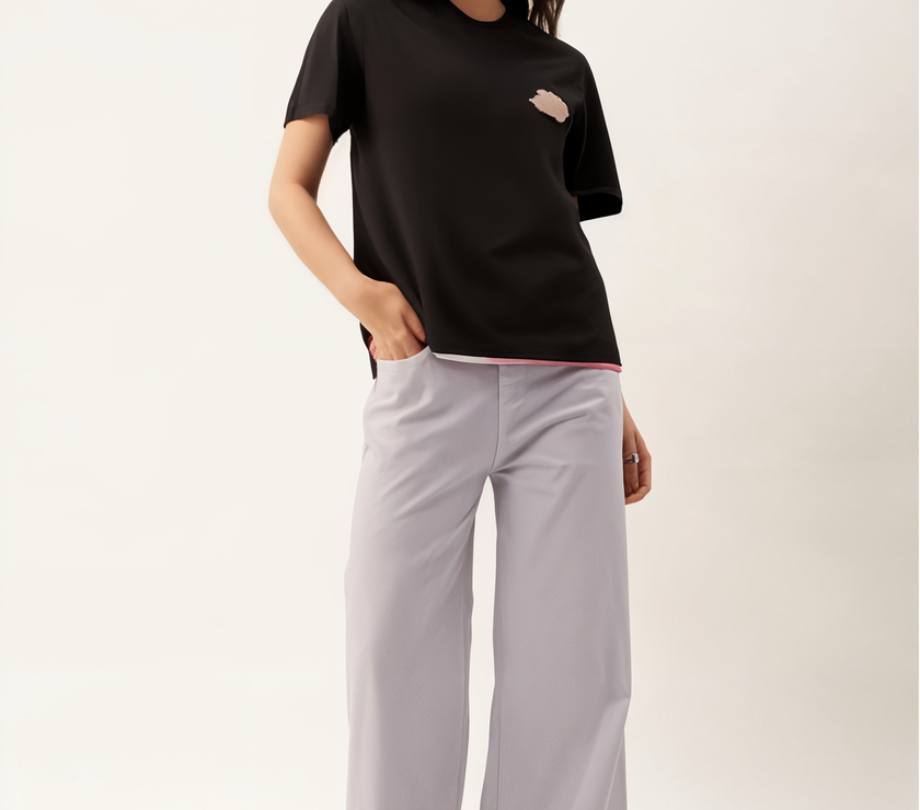 MACK Jonney Oversized | Loose Fit | Half Sleeves 100% Cotton Round Neck Printed T-Shirt for Women