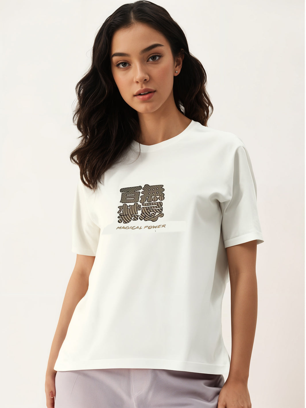 MACK Jonney Oversized | Loose Fit | Half Sleeves 100% Cotton Round Neck Printed T-Shirt for Women