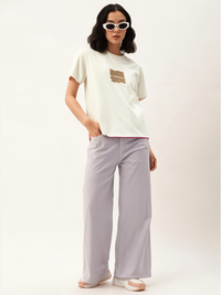 MACK Jonney Oversized | Loose Fit | Half Sleeves 100% Cotton Round Neck Printed T-Shirt for Women
