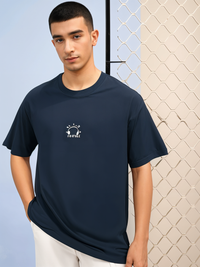 MACK Jonney Oversized | Loose Fit | Half Sleeves 100% Cotton Round Neck Printed T-Shirt for Men