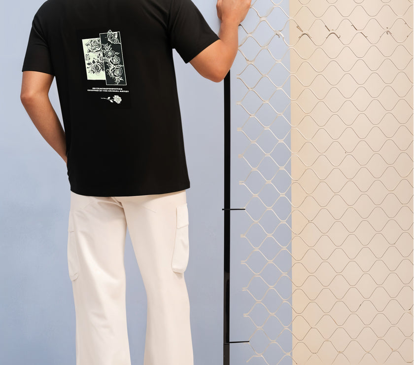 MACK Jonney Oversized | Loose Fit | Half Sleeves 100% Cotton Round Neck Printed T-Shirt for Men