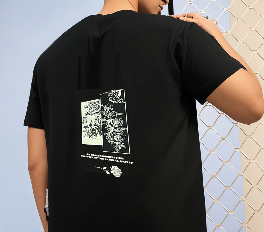 MACK Jonney Oversized | Loose Fit | Half Sleeves 100% Cotton Round Neck Printed T-Shirt for Men