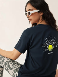 MACK Jonney Oversized | Loose Fit | Half Sleeves 100% Cotton Round Neck Printed T-Shirt for Women