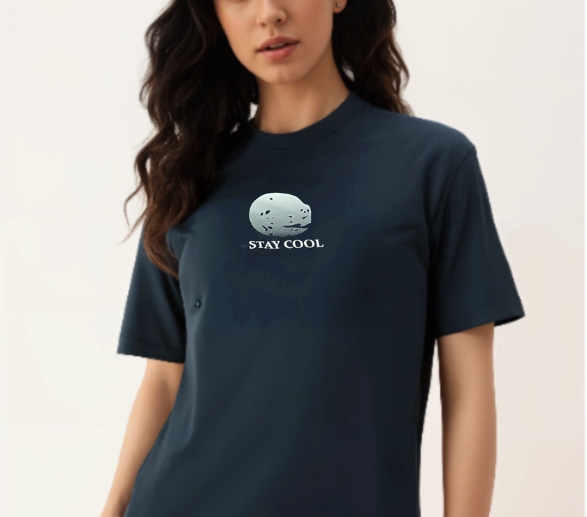 MACK Jonney Oversized | Loose Fit | Half Sleeves 100% Cotton Round Neck Printed T-Shirt for Women