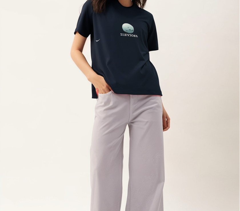 MACK Jonney Oversized | Loose Fit | Half Sleeves 100% Cotton Round Neck Printed T-Shirt for Women