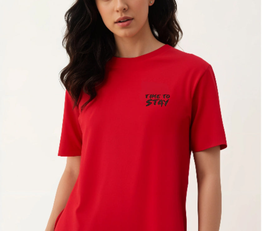 MACK Jonney Oversized | Loose Fit | Half Sleeves 100% Cotton Round Neck Printed T-Shirt for Women