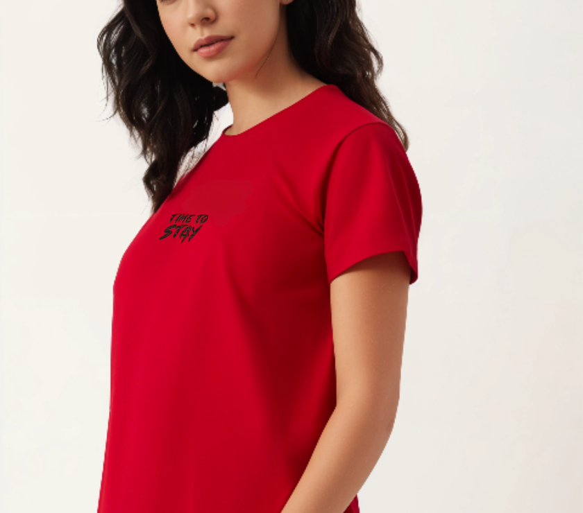MACK Jonney Oversized | Loose Fit | Half Sleeves 100% Cotton Round Neck Printed T-Shirt for Women