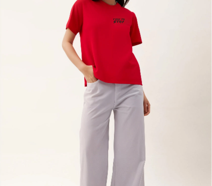 MACK Jonney Oversized | Loose Fit | Half Sleeves 100% Cotton Round Neck Printed T-Shirt for Women