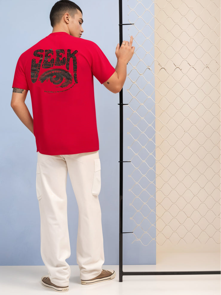 MACK Jonney Oversized | Loose Fit | Half Sleeves 100% Cotton Round Neck Printed T-Shirt for Men