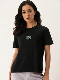 MACK Jonney Oversized | Loose Fit | Half Sleeves 100% Cotton Round Neck Printed T-Shirt for Women