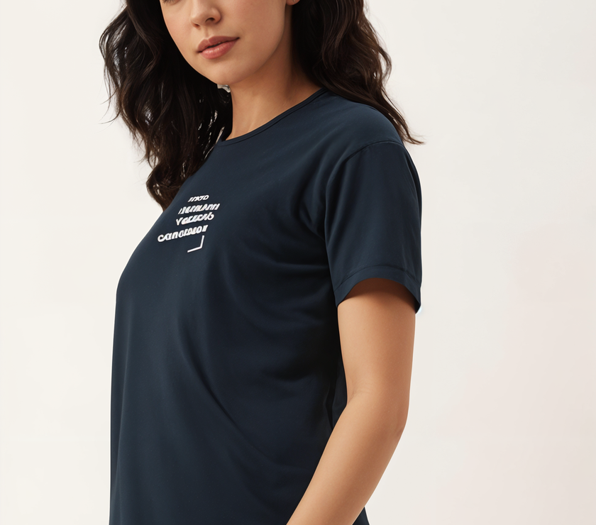 MACK Jonney Oversized | Loose Fit | Half Sleeves 100% Cotton Round Neck Printed T-Shirt for Women