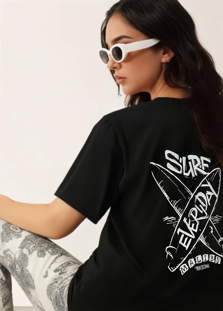 MACK Jonney Oversized | Loose Fit | Half Sleeves 100% Cotton Round Neck Printed T-Shirt for Women