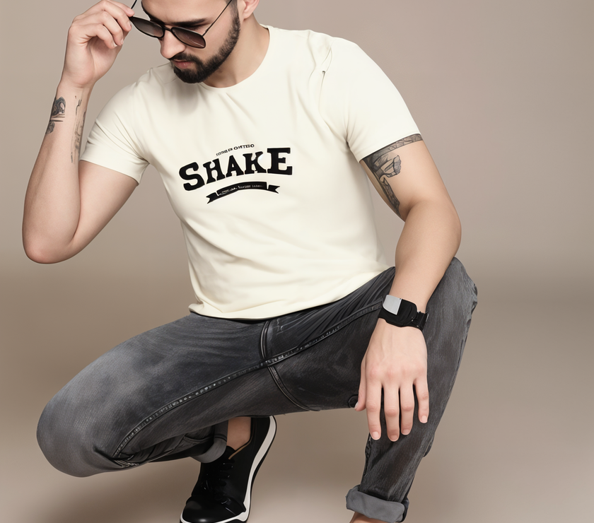 MACK Jonney Men Printed Cotton Rich  T Shirt | Round neck Tshirts|Half Sleeves|Printed-Regular Fit