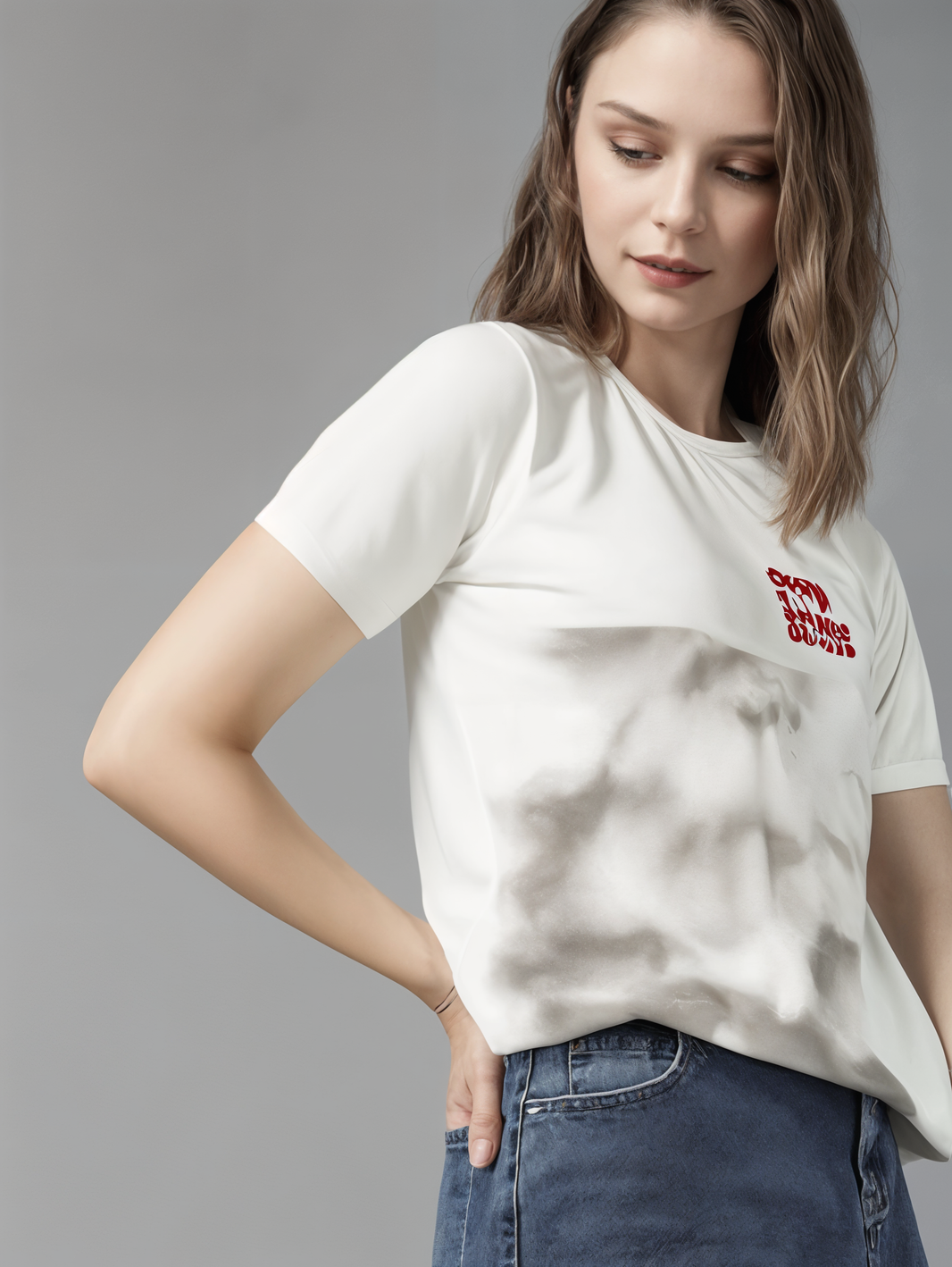 MACK Jonney Women Printed Cotton Rich  T Shirt | Round neck Tshirts|Half Sleeves|Printed-Regular Fit