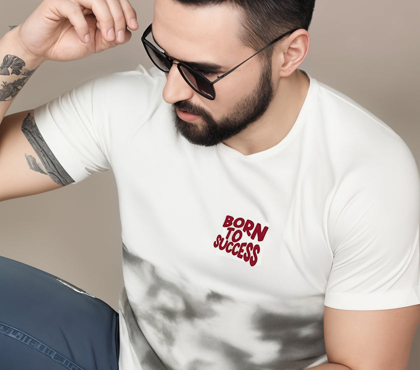 MACK Jonney Men Printed Cotton Rich  T Shirt | Round neck Tshirts|Half Sleeves|Printed-Regular Fit