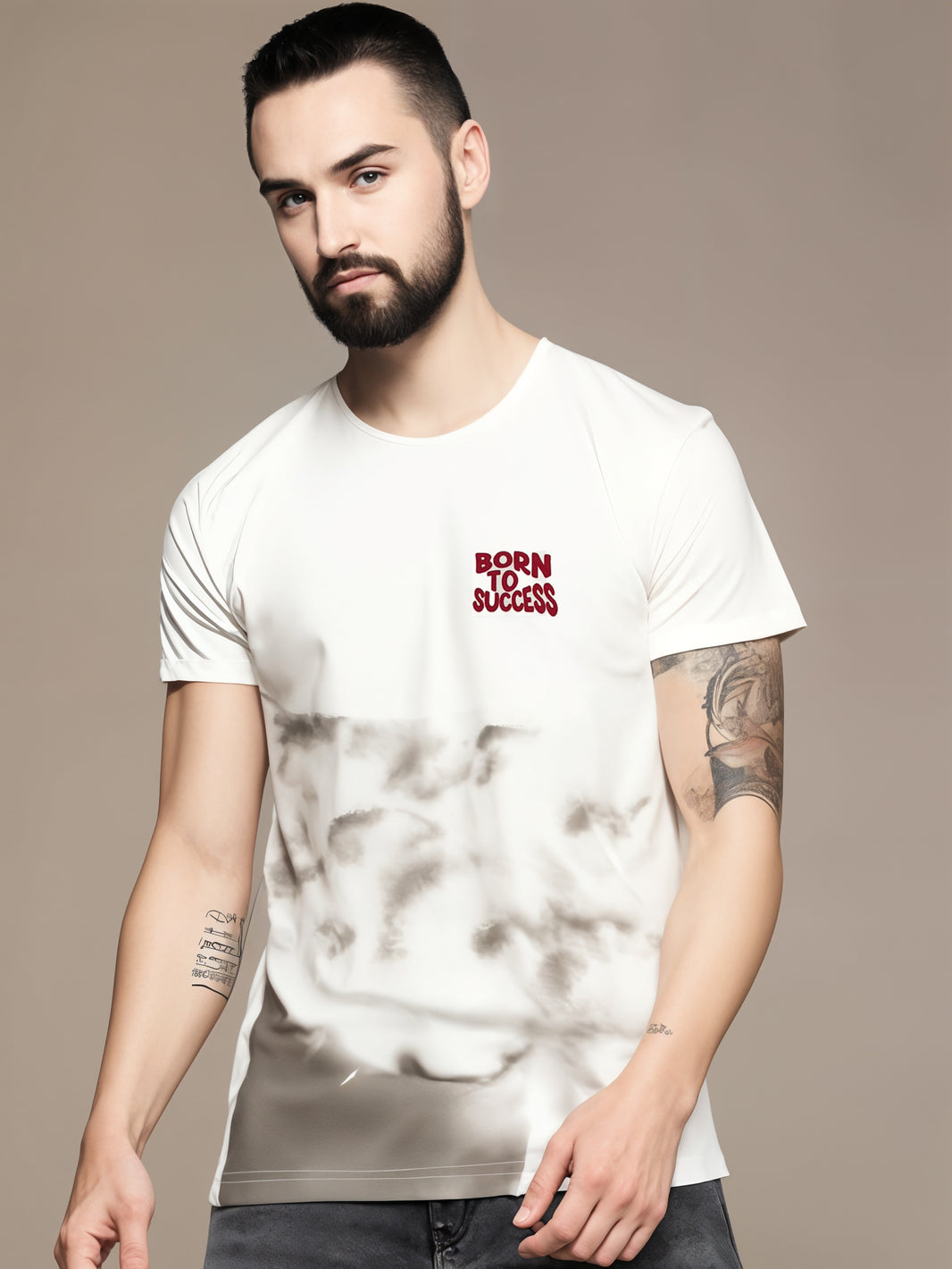 MACK Jonney Men Printed Cotton Rich  T Shirt | Round neck Tshirts|Half Sleeves|Printed-Regular Fit