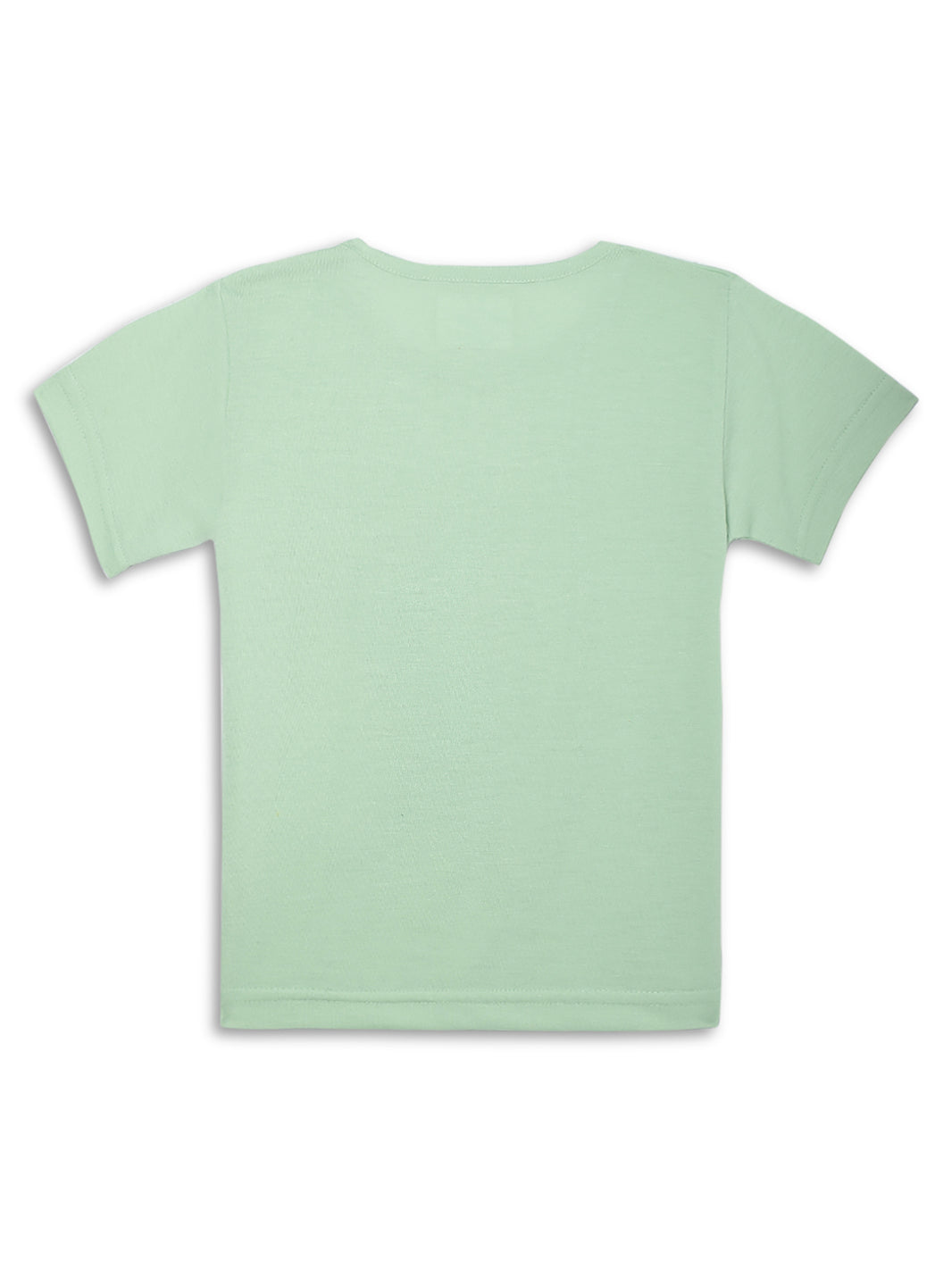 Mack Jonney Printed  Green  Regular Fit Cotton blended T-shirts For Kids