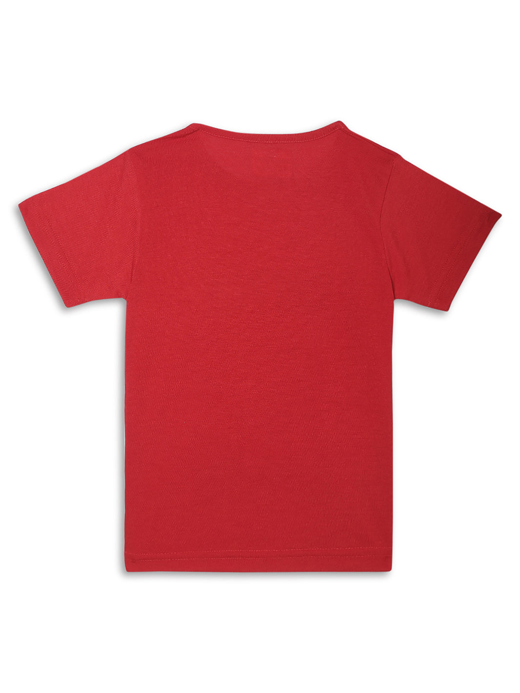 Mack Jonney Printed  Red  Regular Fit Cotton blended T-shirts For Kids