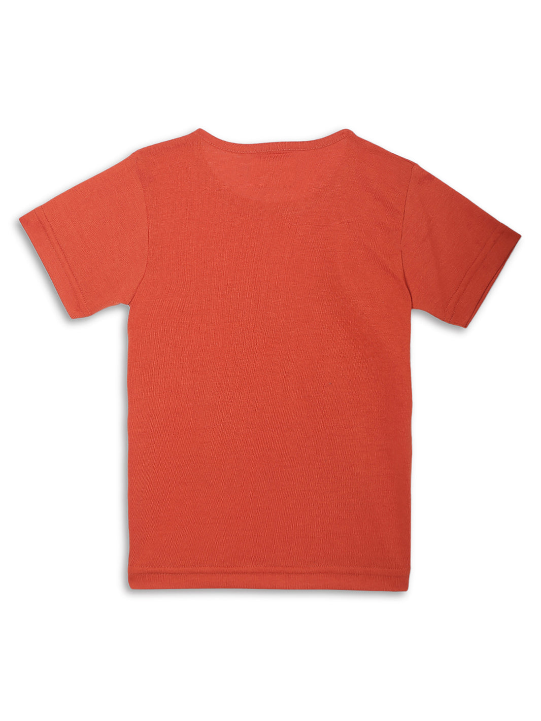 Mack Jonney Printed  Rust  Regular Fit Cotton blended T-shirts For Kids