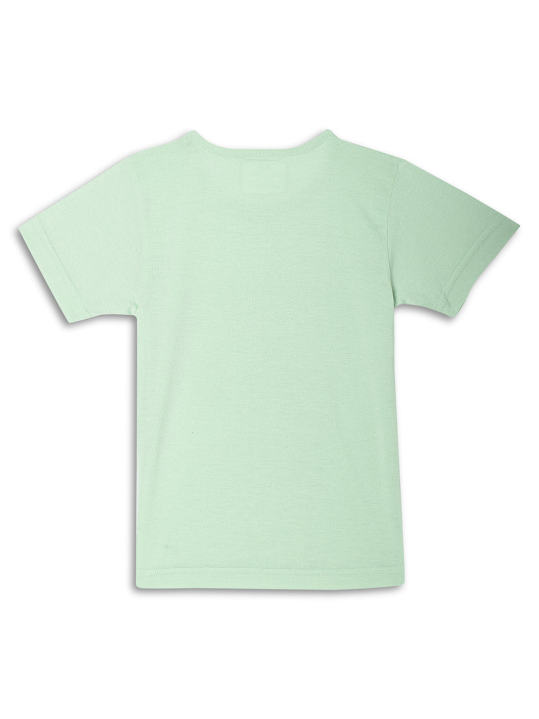 Mack Jonney Printed  Green  Regular Fit Cotton blended T-shirts For Kids