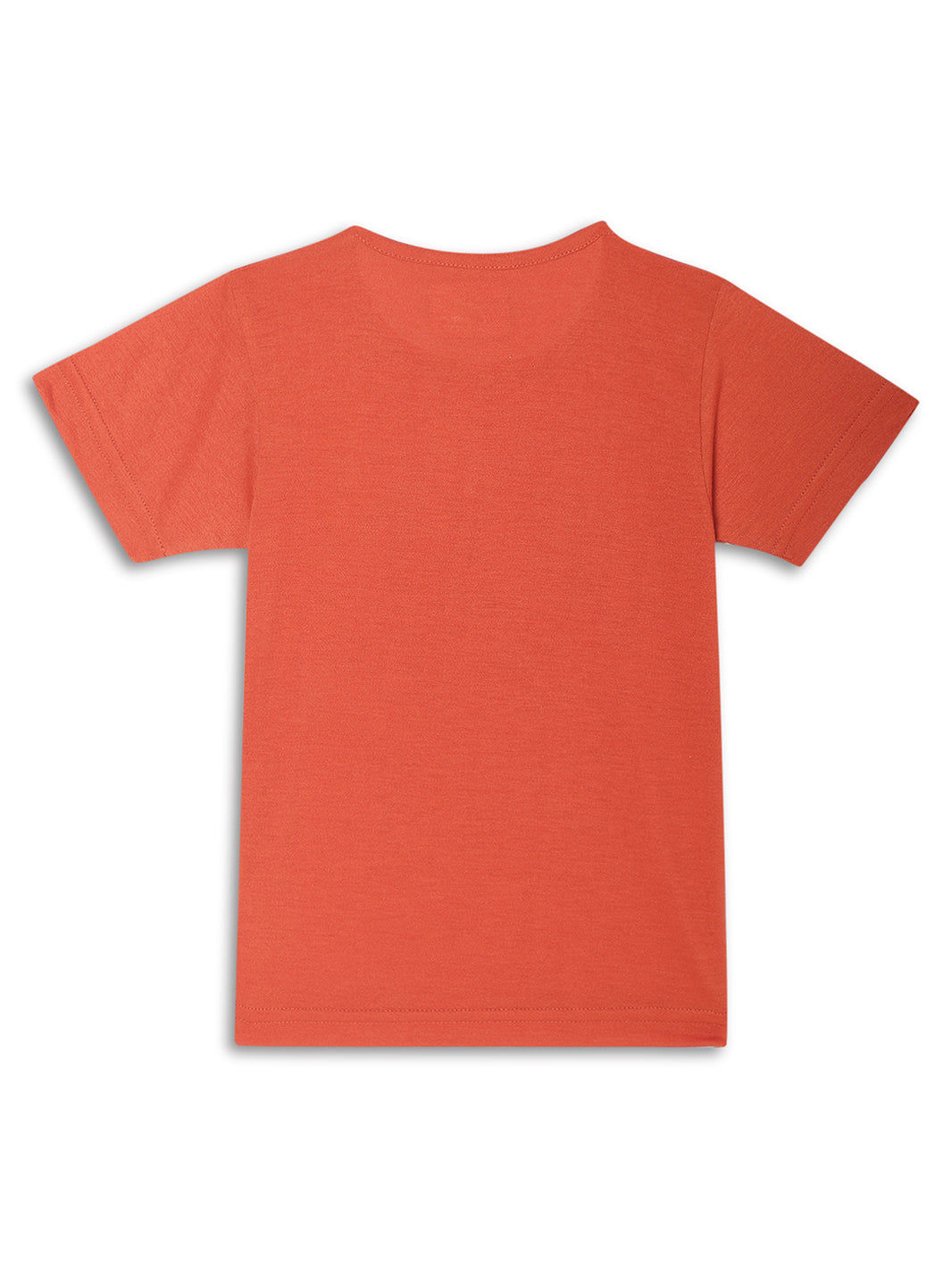 Mack Jonney Printed  Rust  Regular Fit Cotton blended T-shirts For Kids