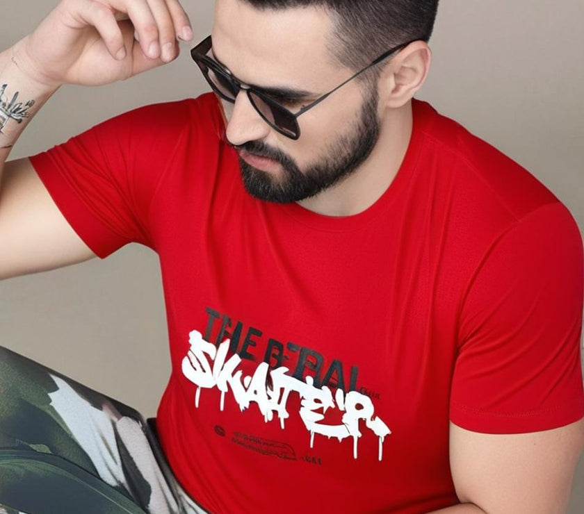MACK Jonney Men Printed Cotton Rich  T Shirt | Round neck Tshirts|Half Sleeves|Printed-Regular Fit